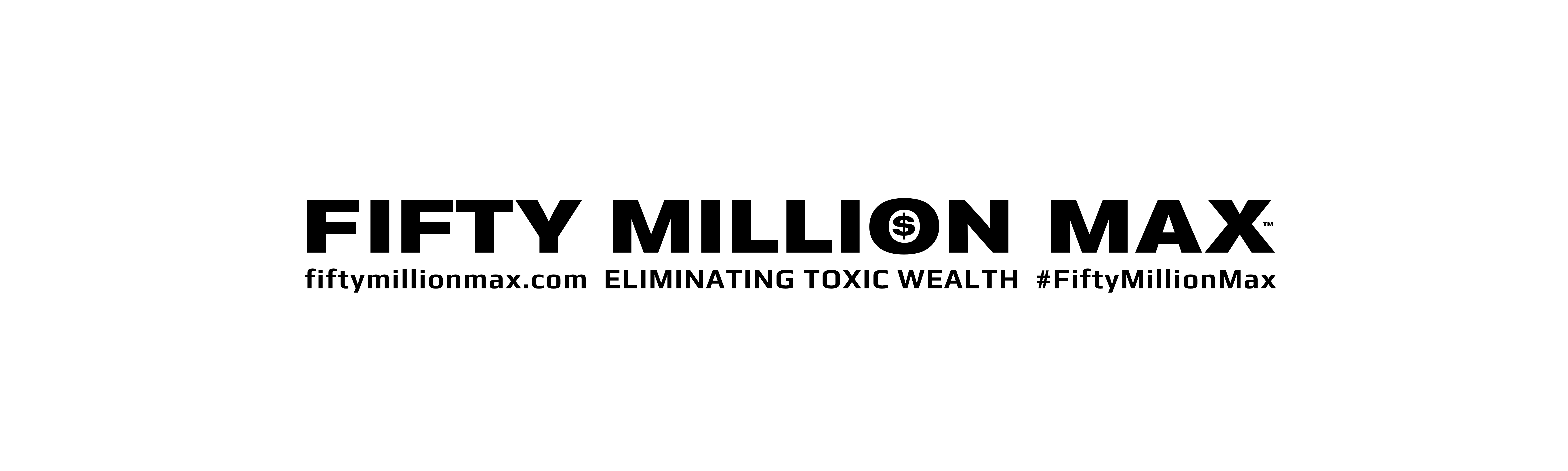 Fifty Million Max™ fiftymillionmax.com Line Logo (Black Text)